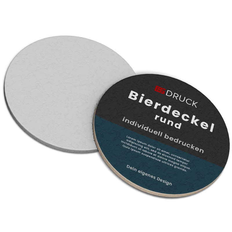 Bierdeckel rund, 4/0-farbig einseitig bedruckt Bierdeckel rund, 4/0-farbig einseitig bedruckt